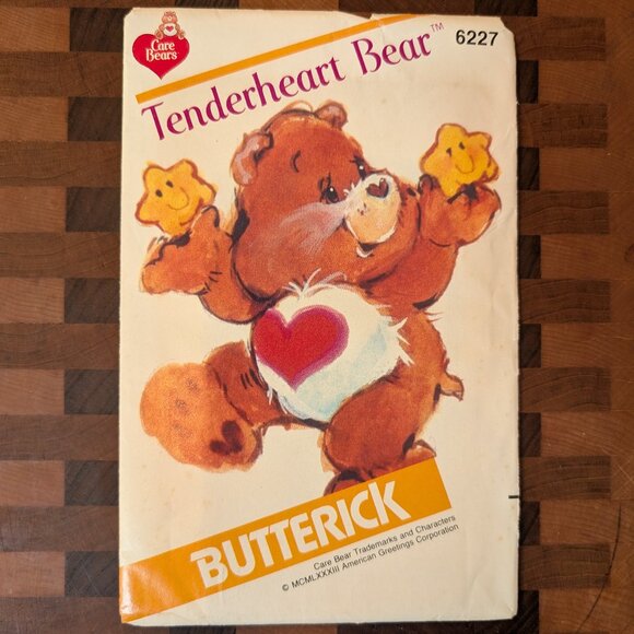 Butterick Other - VINTAGE Butterick 6227 Tenderheart Bear - Uncut - Care Bears - circa 1983